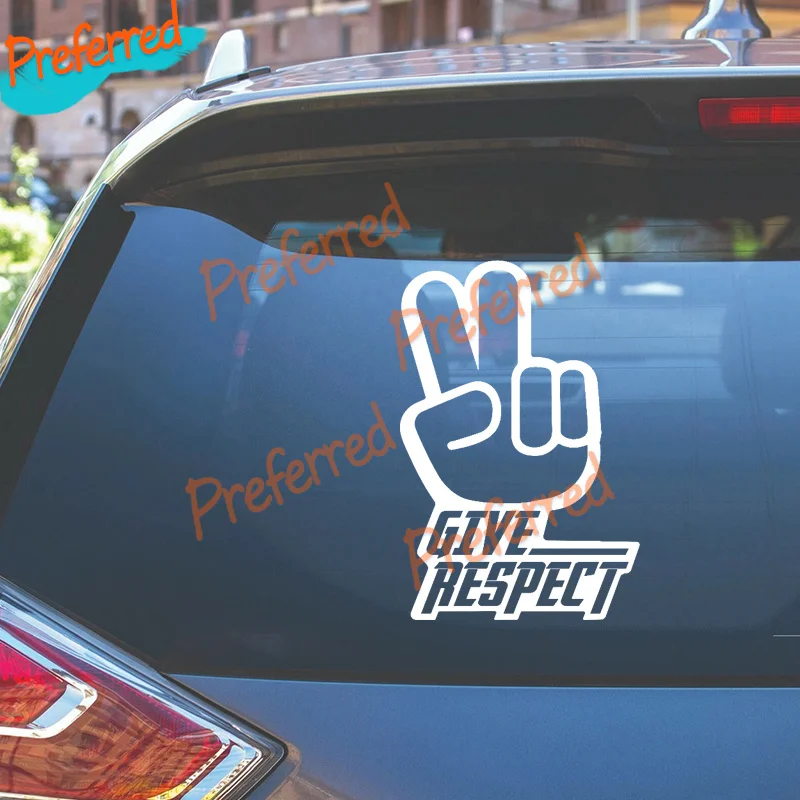 2 X Adesivo Sticker GIVE RESPECT BIKERS GIVE RESPECT MOTORBIKE Auto Bike Tir Camper Decal Customizable in Any Size No Background
