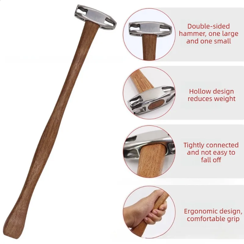 Car Paint Dent Repair Tool No Damage Paint Traceless Repair Tool Stainless Steel Shaping Hammer Striking Hammer