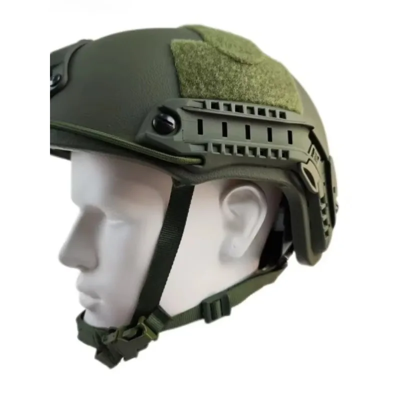Military green multifunctional helmet, polymer polyethylene , NIJ IIIA outdoor helmet