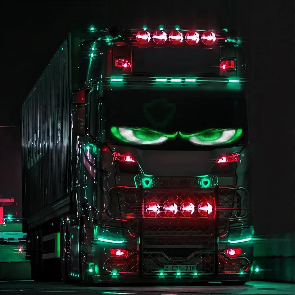 

Demon Eyes Car LED Logo APP LED Matrix Pixel Panel Night Light DIY Programmable Flexible LED Display for Car Truck Accessories