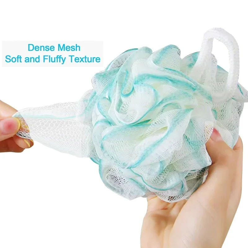 ตาข่ายนุ่มโฟมฟองน้ําอาบน้ํา Exfoliating Body Scrubber Bath Bubble Ball ทําความสะอาดผิวทําความสะอาดเครื่องมืออุปกรณ์ห้องน้ํา