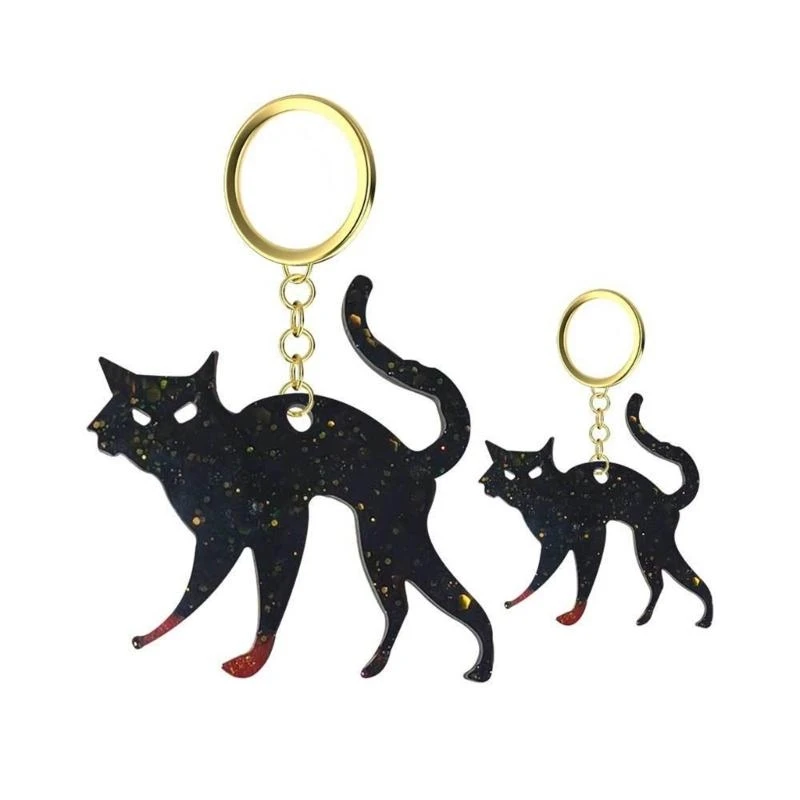 

Силиконовые брелки в форме ходячей кошки, подвесные формы, инструменты для рукоделия своими руками