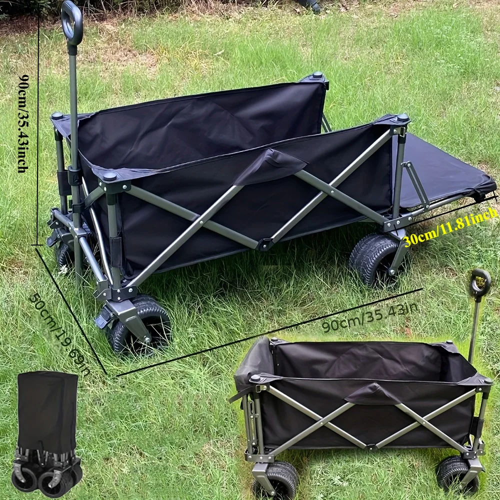 Foldable Camper,Outdoor Cart, Rear-opening Trailer,  Large Capacity, Stall, Shopping, Picnic Cart
