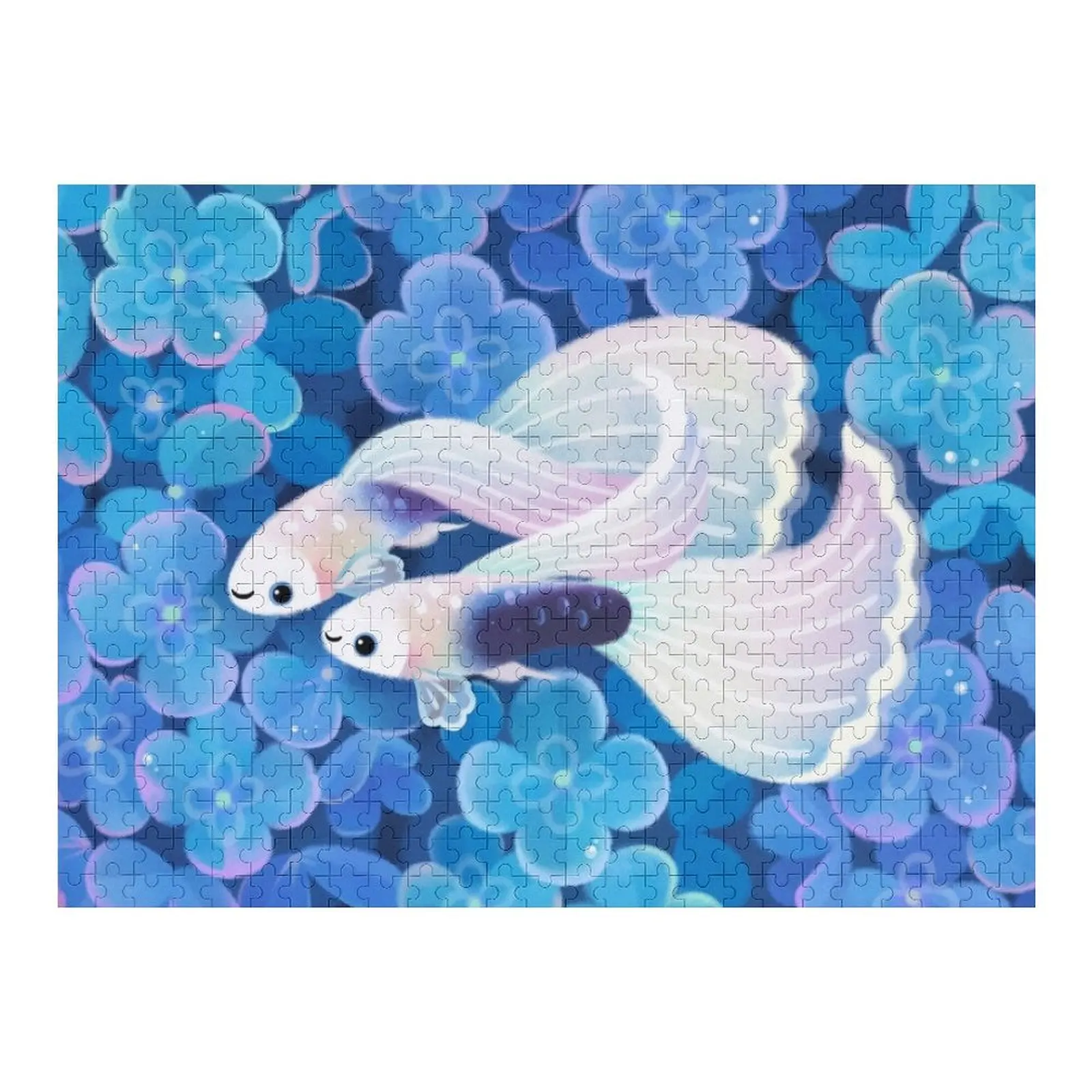 

White tuxedo guppy Jigsaw Puzzle Wooden Name Custom Personalized Personalized Wooden Name Name Wooden Toy Puzzle