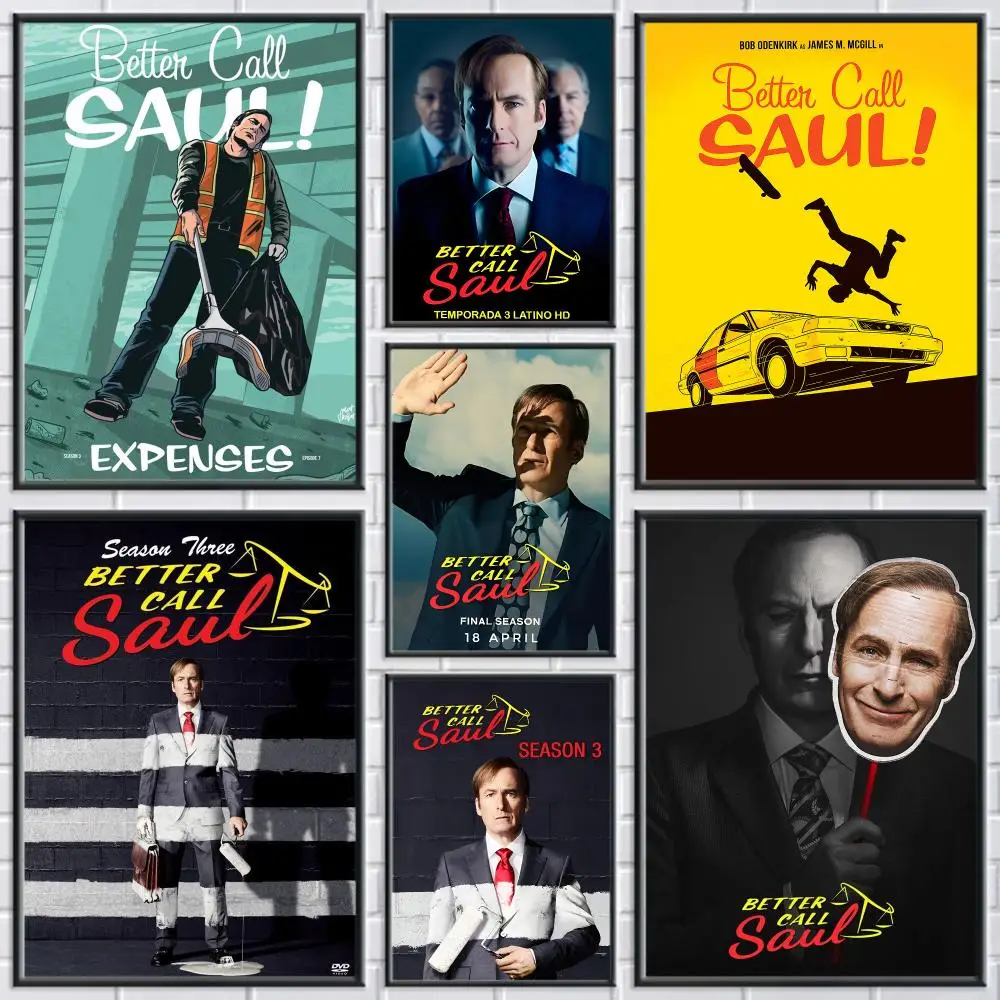 Movie B-Better Call Saul Poster Perfect Sticker Self Adhesive Wall Art Decor for Home Office Dining Spaces