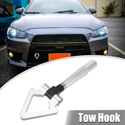 X Autohaux Car Racing Tow Hook Screw On Triangle Alloy for Mitsubishi Lancer Evolution Evo X 10 2008-2016 Tools Accessories Set