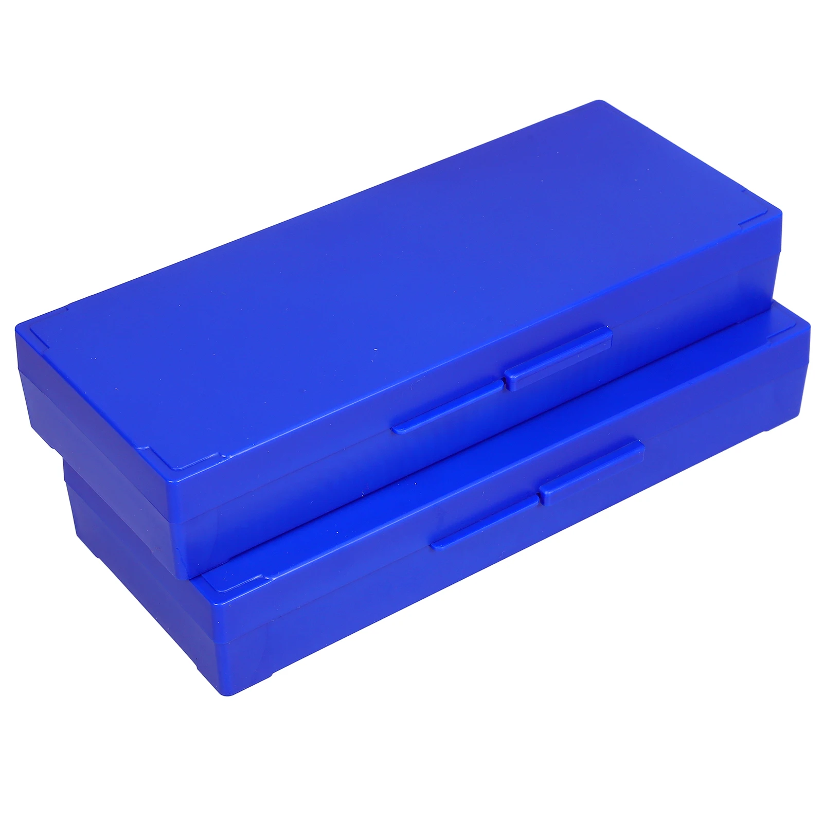 

2pcs 50 Box Holder Pathological Box Slide Pathological Slide Storage Holder Numbered Slots Top Hinged Lid Dark Blue