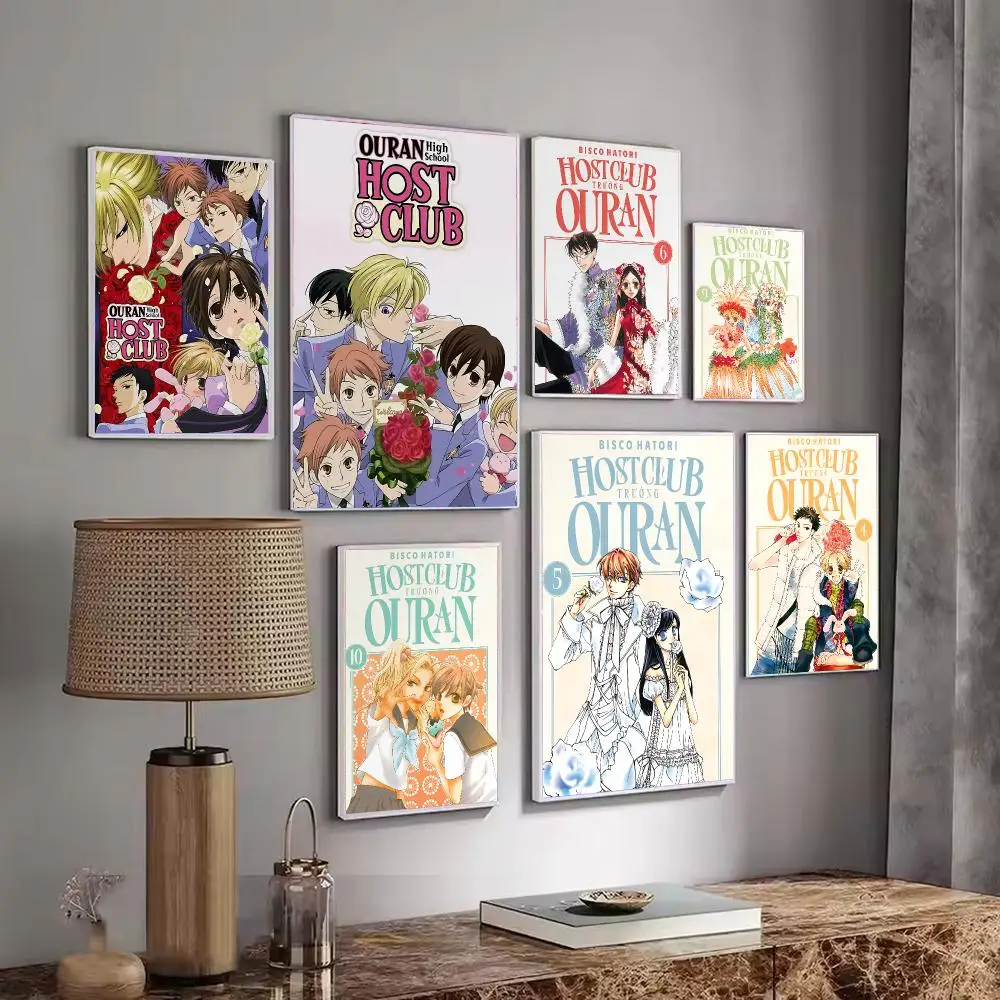 Anime O-Ouran K-Koukou H-Host Club Poster Wall Art Print Sticker for Bedroom Living Room Dorm Office Modern Home Decor