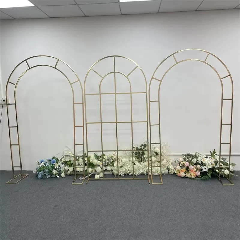 Metal Combination Arch Forest Wedding Scene Decoration Arch Background Grid Screen Birthday Stage Outdoor Decor