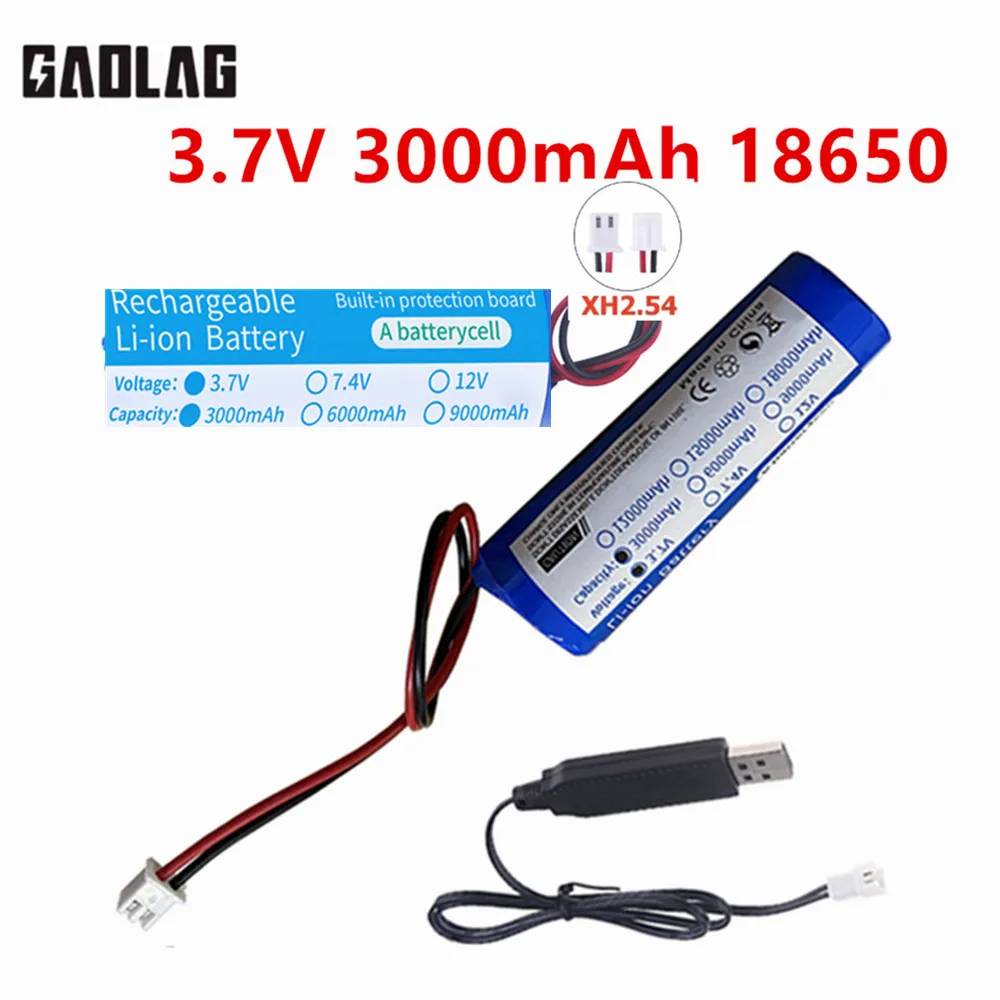 3.7V 18650 3000mah Lithium Battery for Flashlight Bluetooth Speaker Hair Clipper Led Light Toy Car + PCB Protection Board