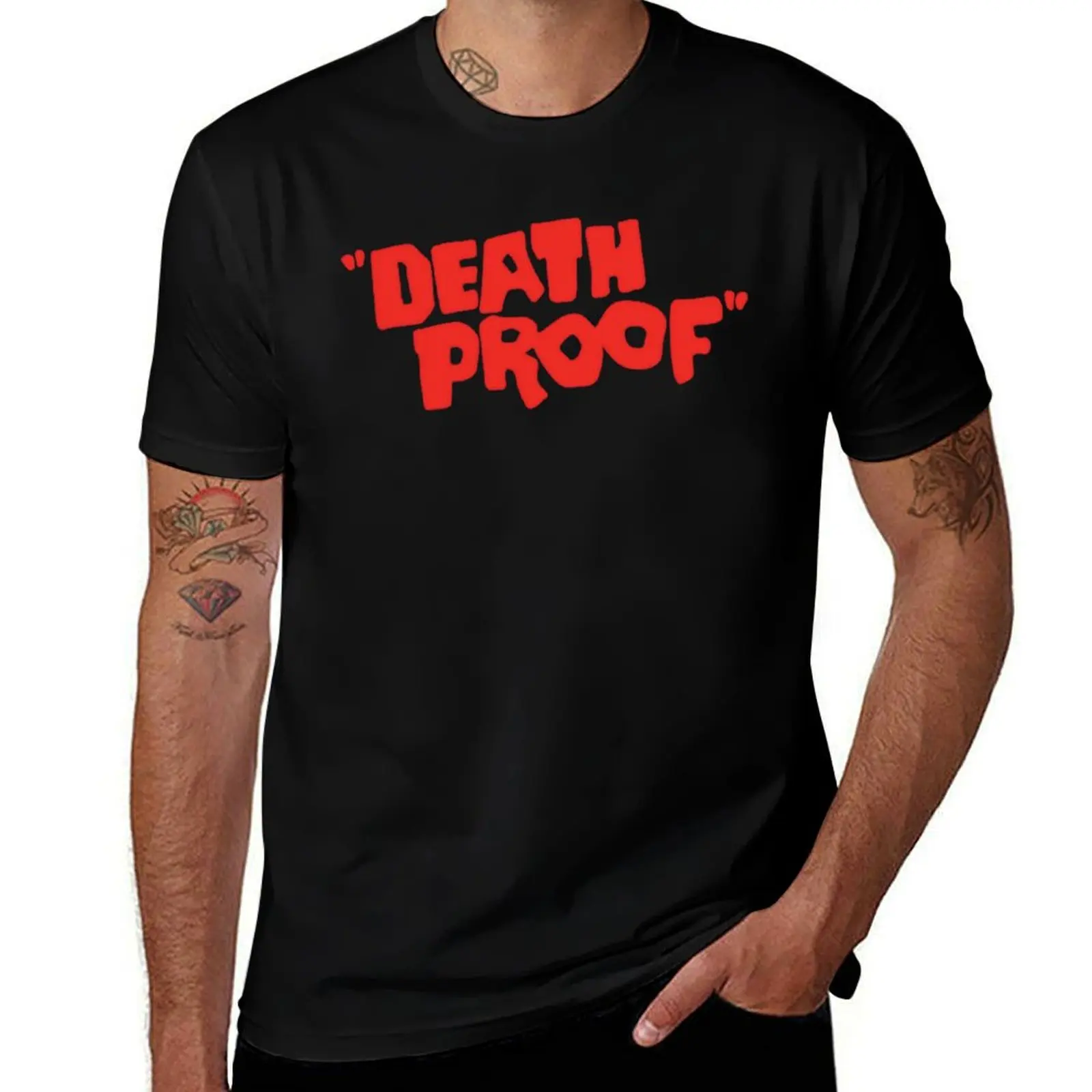 Death Proof T-Shirt Retro Style Print Casual Top T-Shirt