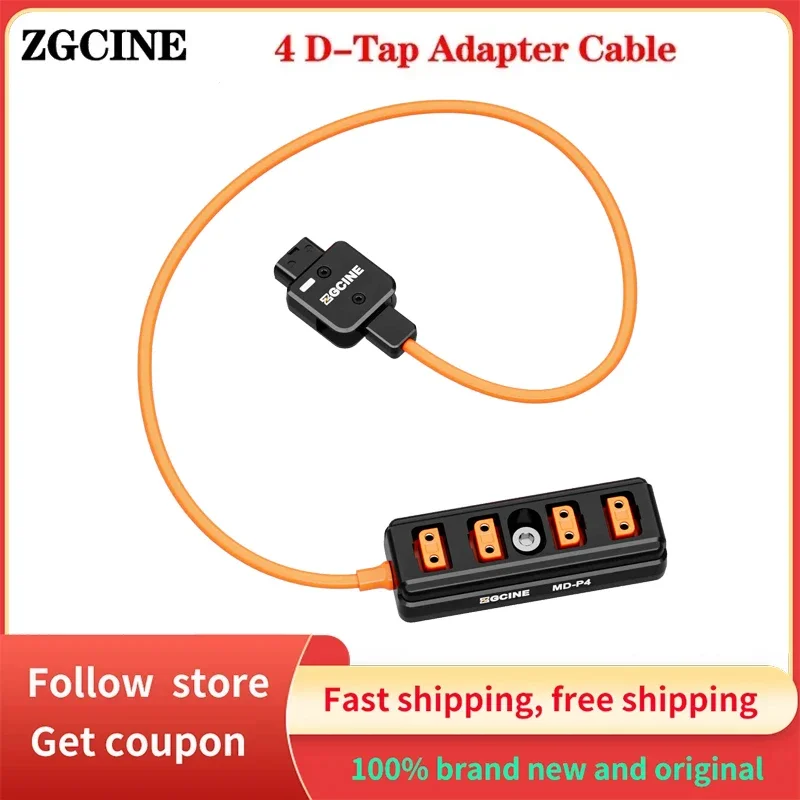 ZGCINE MD-P4 D-Tap a 4 D-Tap Cable adaptador divisor de un punto cuatro para Sony NPF, NP-FZ100 Canon LP-E6, BMPCC