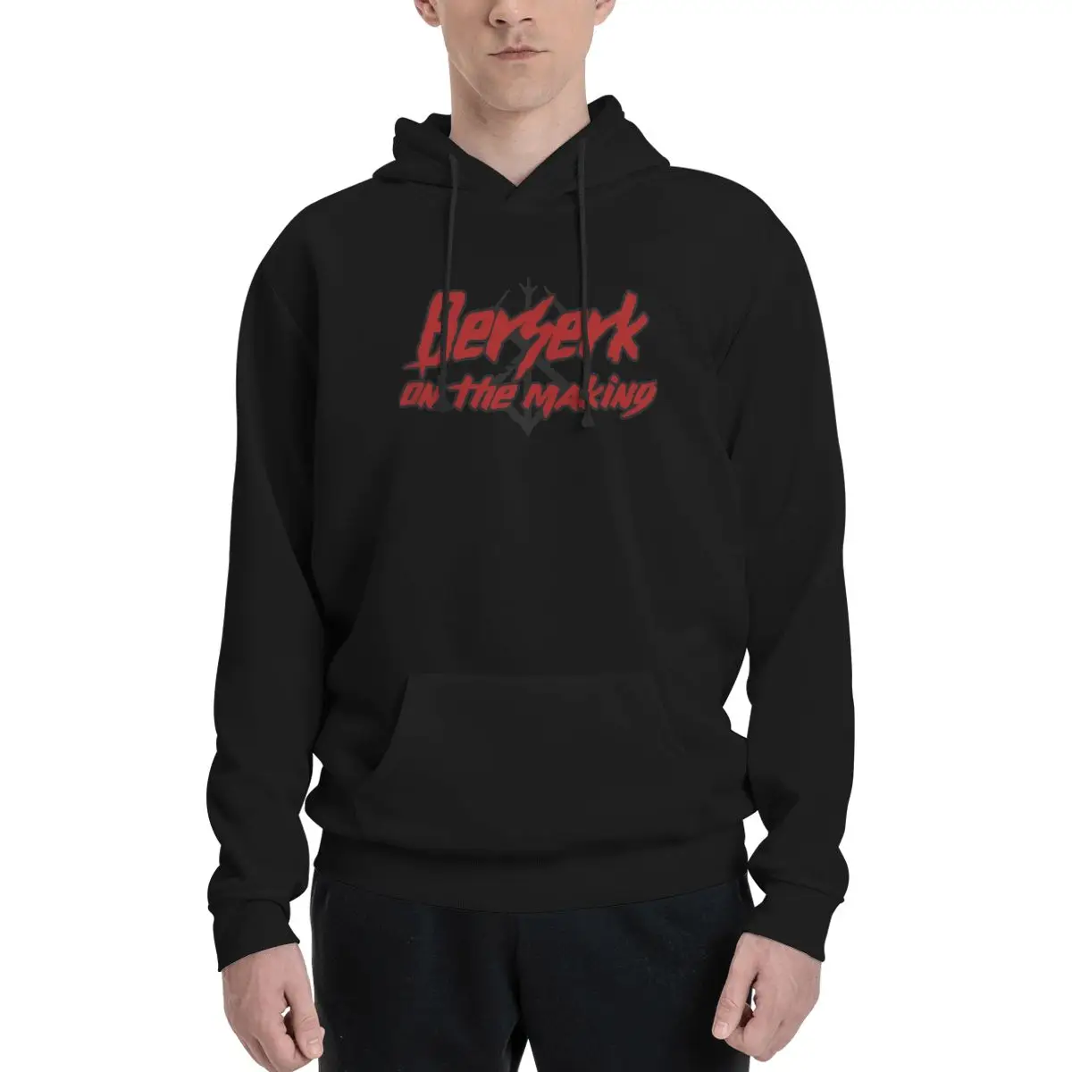 Mens Womens Berserk On The Making Anime Hoodie Hooded Collar Drawstring Hoodies Pullover Sweatshirts Long Sleeve Shirts