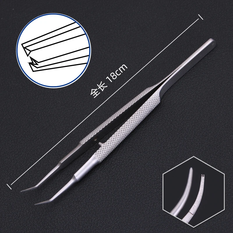 

18CM Dental Tweezers Forceps Ophthalmic Surgical Instruments Stainless Steel Titanium