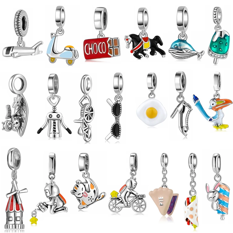 

Mermaid Tail,Hands of Fatima 925 Sterling Silver Charms Pendants Fit Original European Charms Bracelets Bangles Jewelry Making