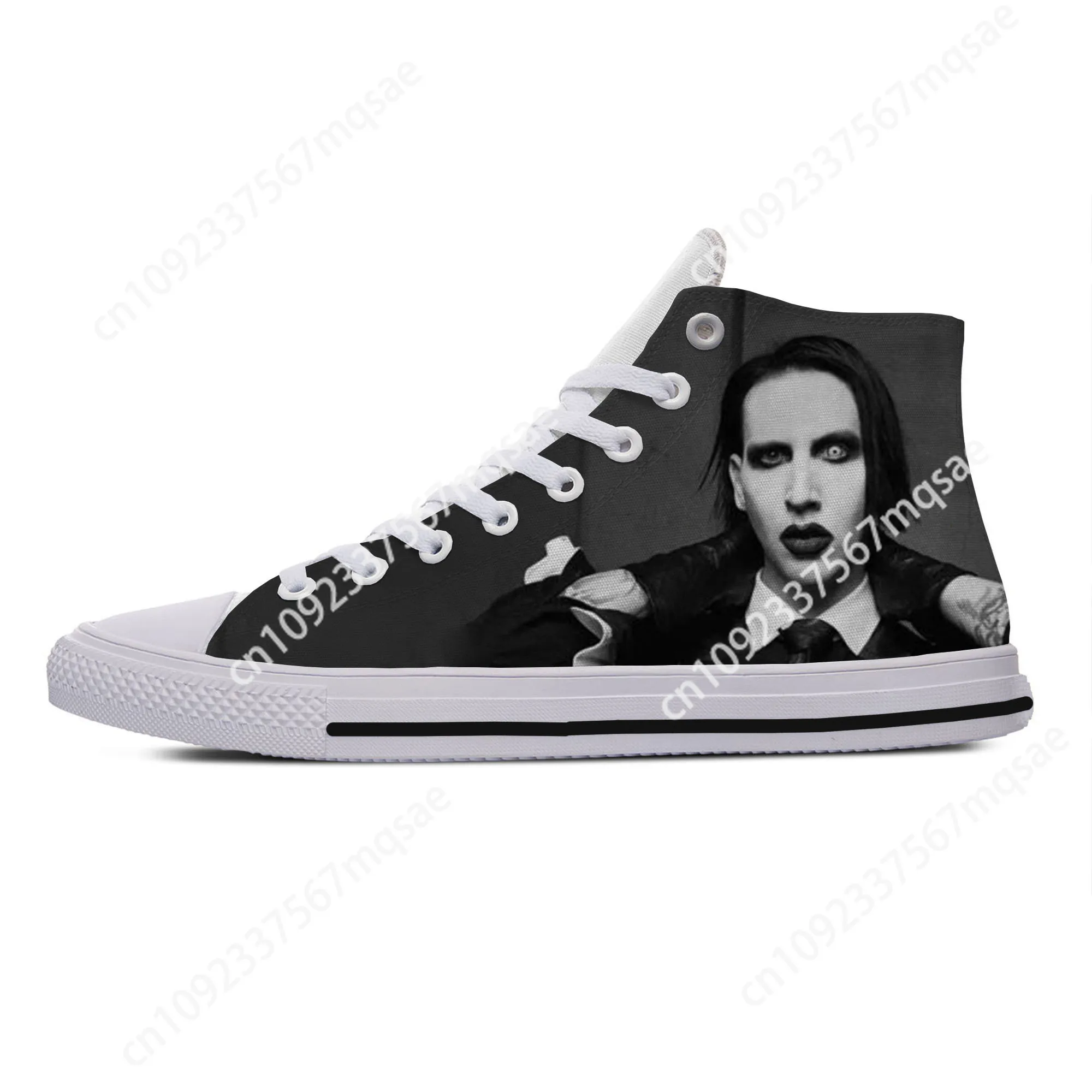 

Hot Cool Fashion Latest Summer Rock and Roll Sneakers Casual Shoes Men Women Marilyn Manson Classic High Help Board Shoes