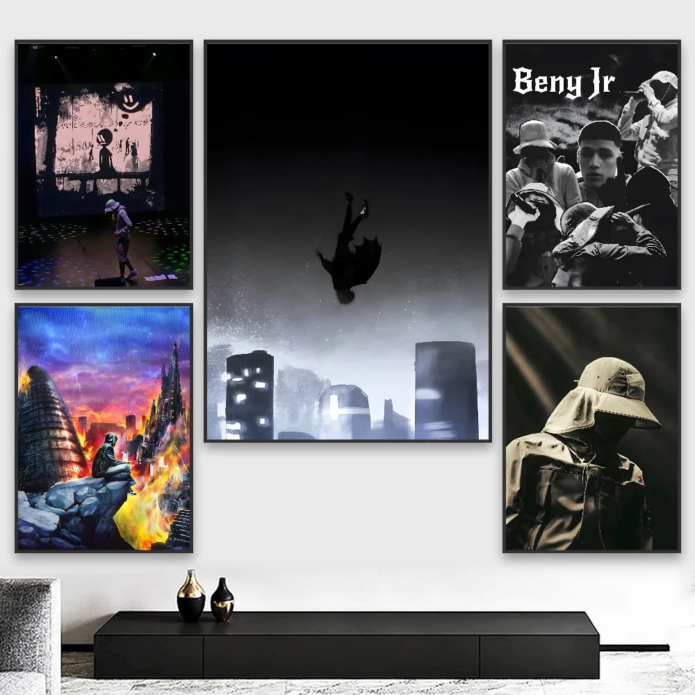 

Rapper B-BENY JR singer Poster HD art sticky wall waterproof home living room bedroom bar aesthetic decoration