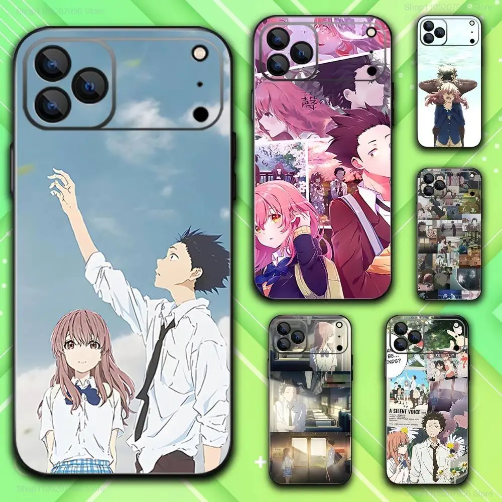 

A S-Silent Anime V-Voice Phone Case For iPhone 17,16,15,14,13,12,11,Plus,E,Air,Pro,Max,Mini Black Cover