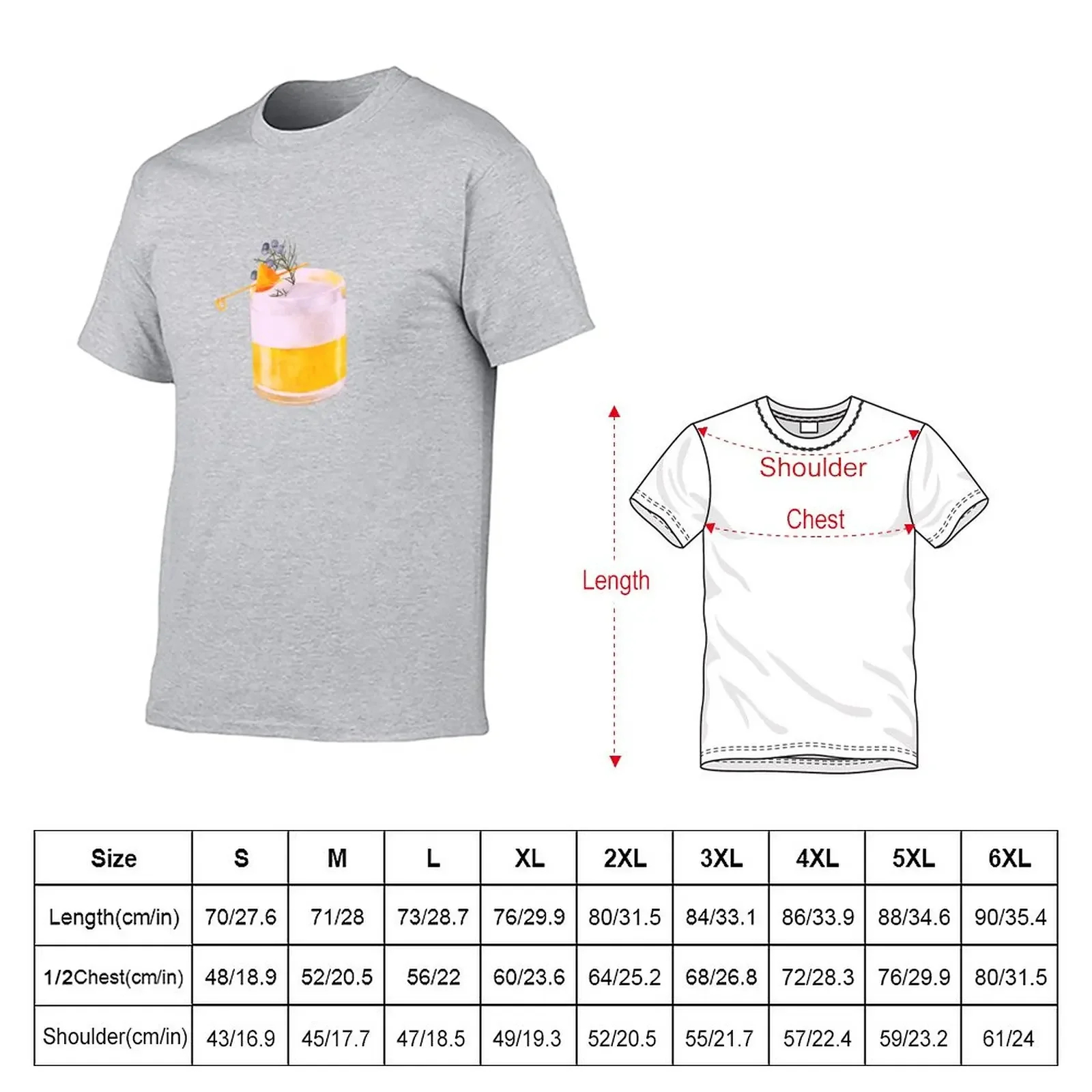 New Tangerine Gin Fizz Cocktail T-Shirt sublime t shirt heavyweight t shirts quick drying shirt t shirts for men graphic