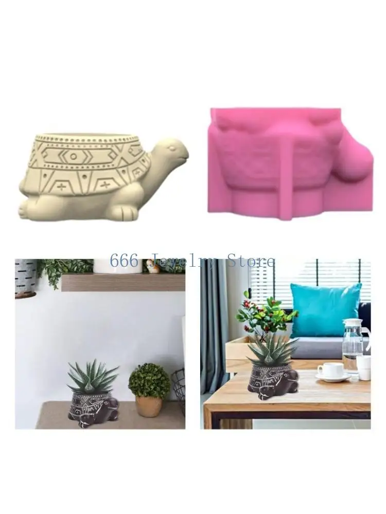 

F2TD Unique Resin Molds Silicone Craft Mould Flexible Vase Molds Turtles