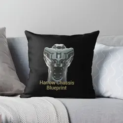 Harrow Chassis Blueprint Warframe Tennoc  Printing Throw Pillow Cover Anime Cushion Decorative Case Pillows not include One Side