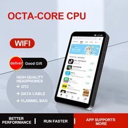 Watch videos in full format, MP5 portable player, 4-inch metal touch screen, MP3 MP4 music player, Bluetooth 5.0 WiFi