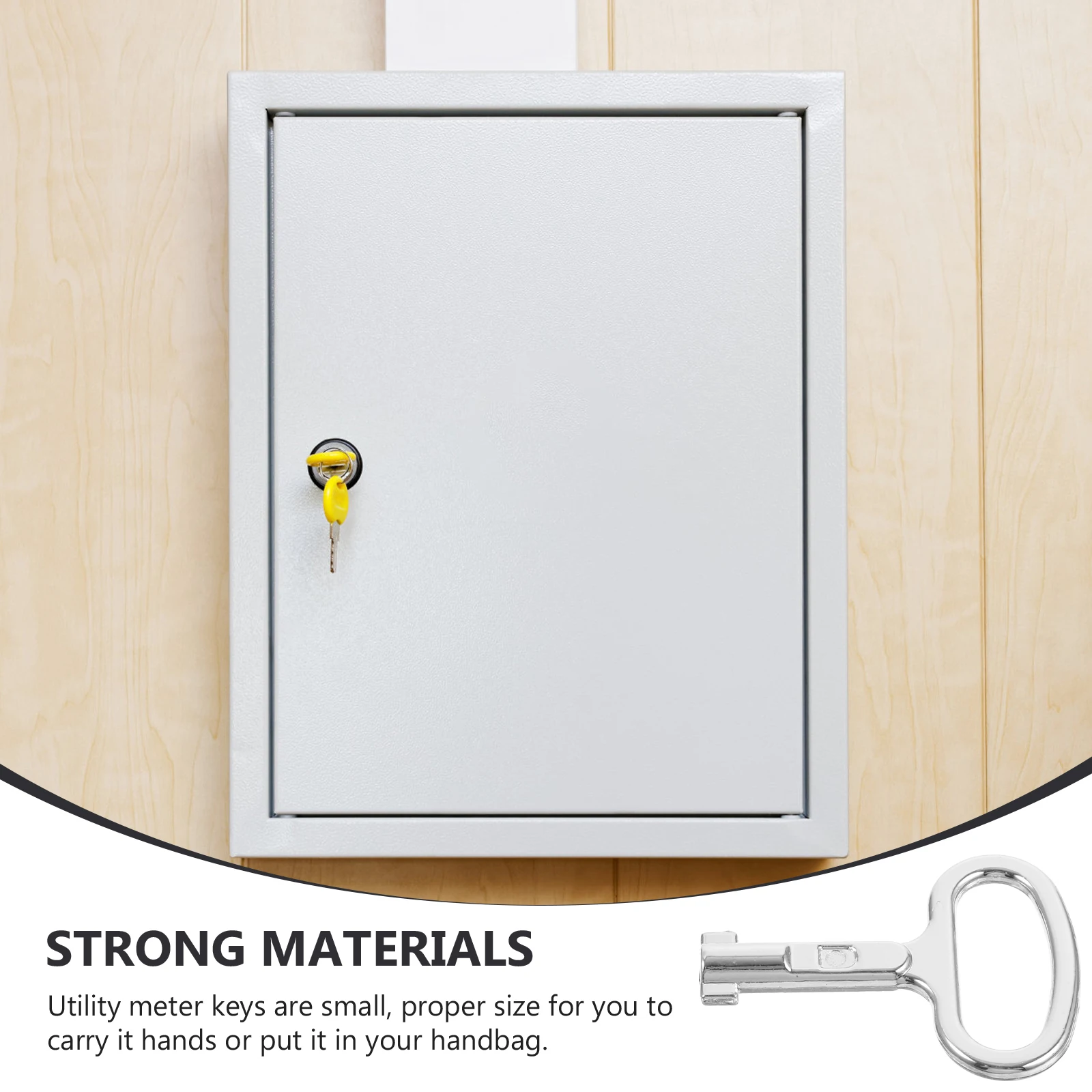 6pcs Electric Aluminum Meter Box Wrench Water Utility Key Meter Gas Radiator Utility Key Plumbing Tool Cabinet