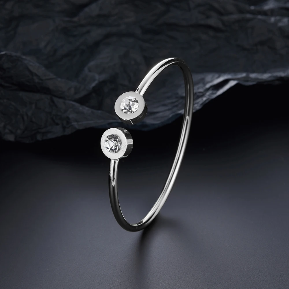 Original design stainless steel gold-plated bracelet Roman numerals simple zircon bracelet ladies gift hot sale free shipping