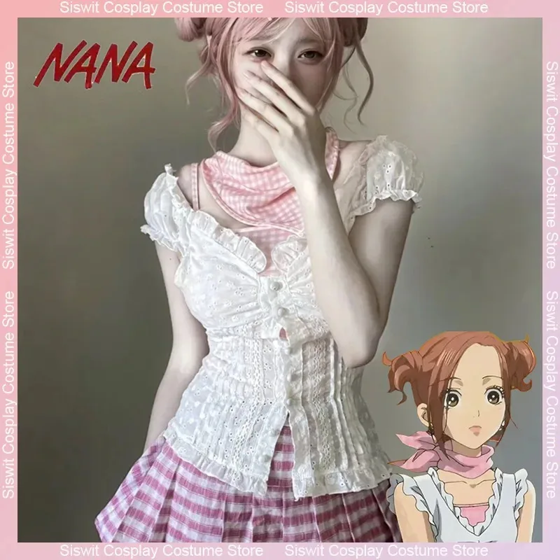 

Komatsu Nana Cosplay Costume Anime NANA Kawaii Uniforms Full Set Girl Pink Skirt Daily Outfits Carnival Party Holiday Dress Up