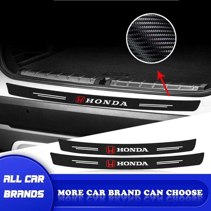 

Задний бампер автомобиля из углеродного волокна, защита багажника, защищенная наклейка для Honda Civic Varadero Xl1000 Xadv 750 Forza Vt600, автоаксессуары