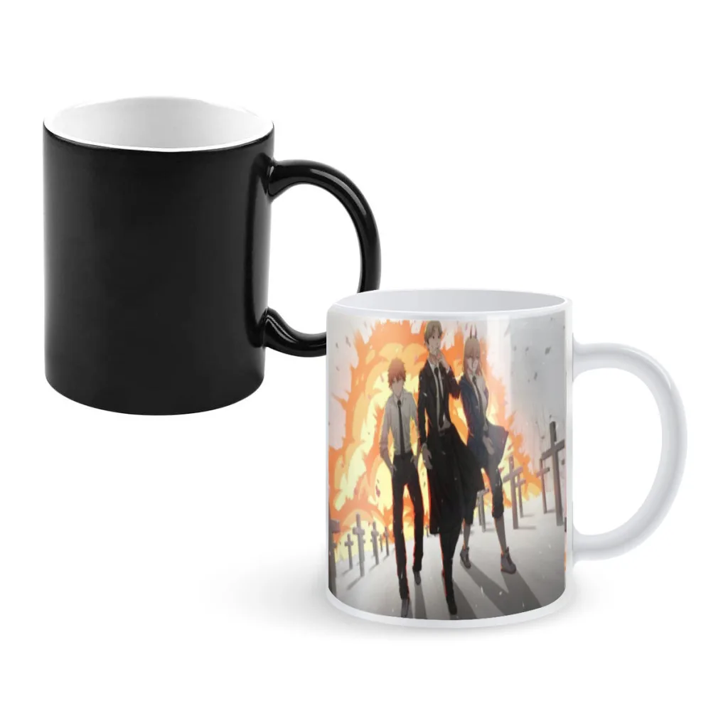 

Chainsaw Man Anime Classic Mug Color Changing Coffee Mug Heat Sensitive Magic Ceramic Tea Milk Coffee Cup