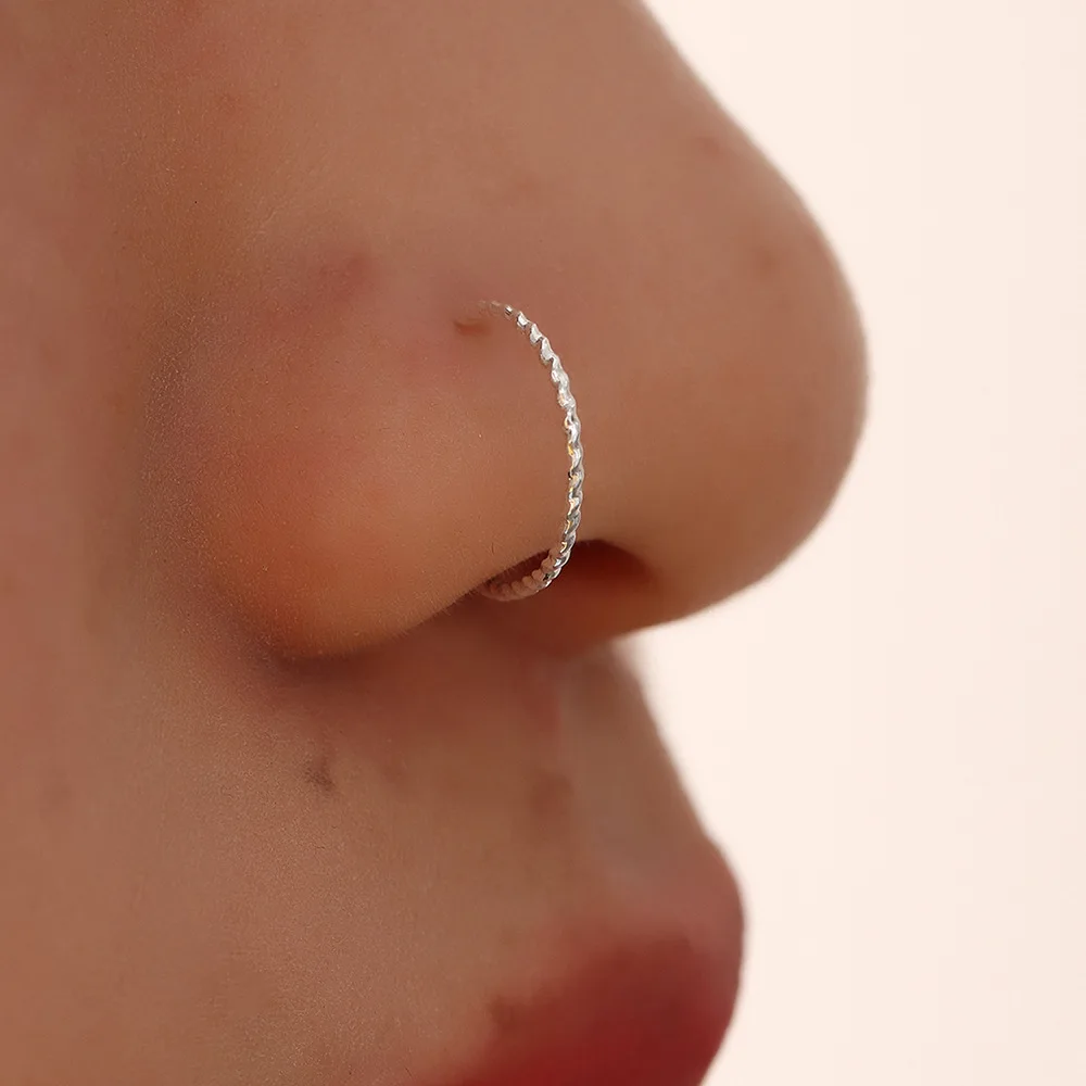 

Non-Pierced round Ring Nose Studs Faion Jewelry for Men And Women Alloy Plated Silver Gold Couple's Special Alloy Jewelry