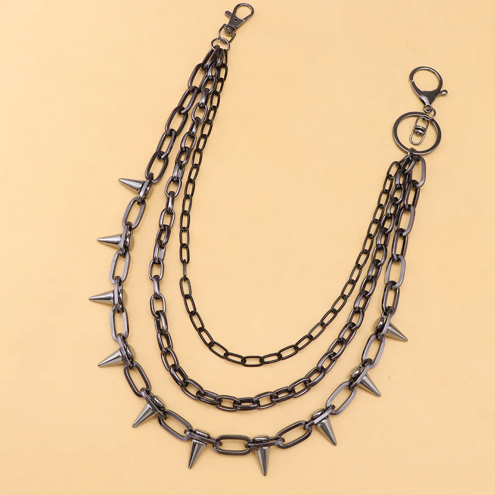 Hip-Hop Punk Rock Metall Hosenkette für Männer und Frauen Schlüsselanhänger Hosenkette Geldbörsenanhänger Jeans Unisex Hip-Hop Schmuck Geschenk – Detail 7