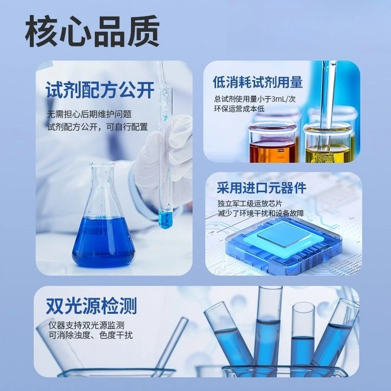 Sewage ammonia nitrogen monitor, industrial wastewater total phosphorus and total nitrogen detector