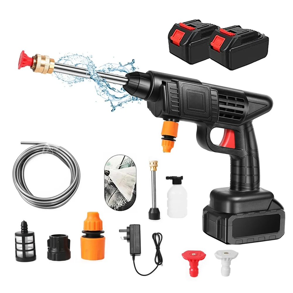 Cordless High Pressure Washer Rechargeable Car Washing Foam Machine Electric Garden Water Gun Adjustable for Makita 24V Battery