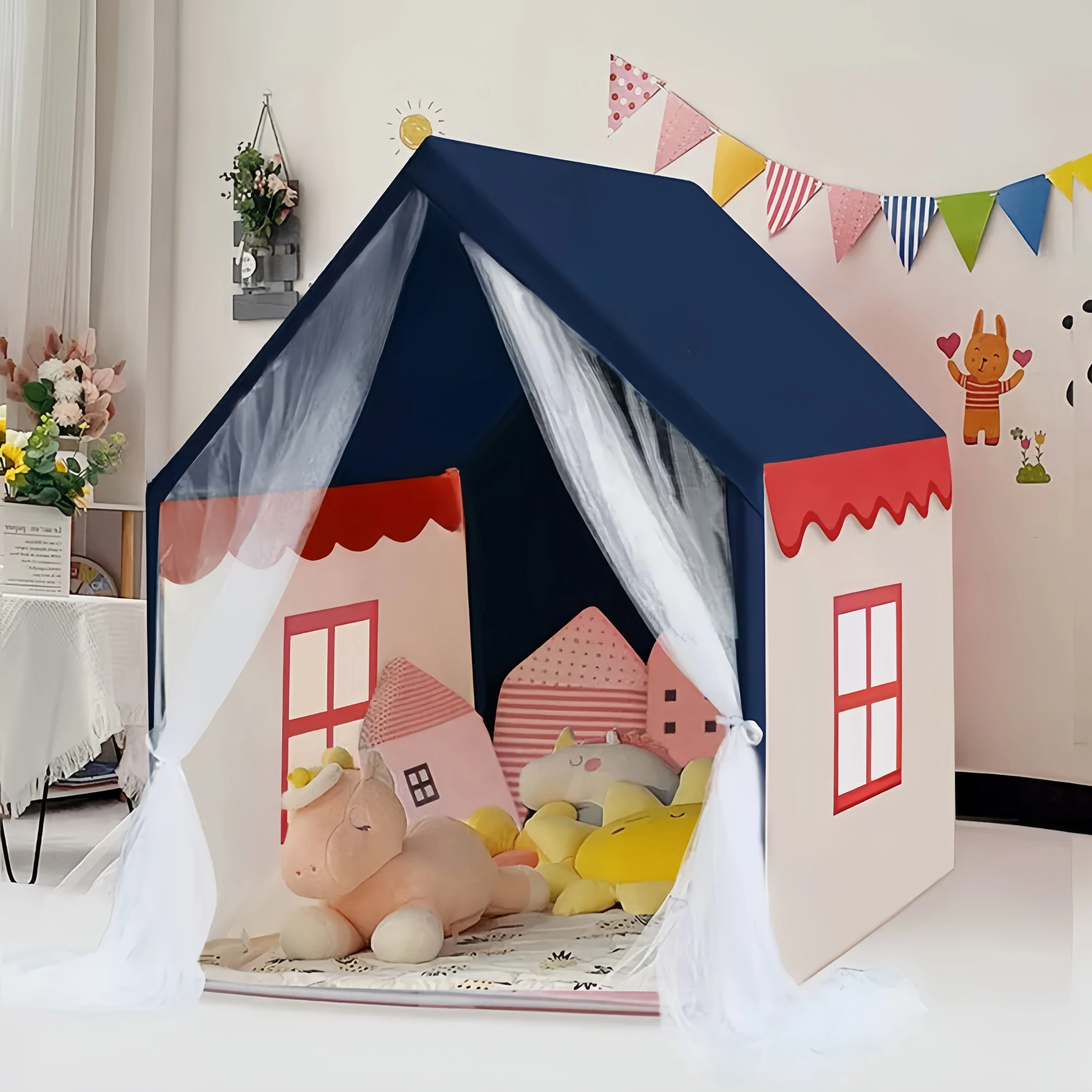 เด็กเล่นเต็นท์เต็นท์เด็กในร่มเจ้าหญิงสาวปราสาทเกมบ้านในครัวเรือนขนาดเล็กบ้านของเล่นกลางแจ้ง House