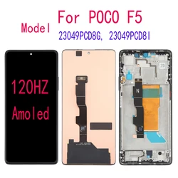 AMOLED Display Touch Screen Digitizer Assembly For Xiaomi Poco F5 23049PCD8G 23049PCD8I