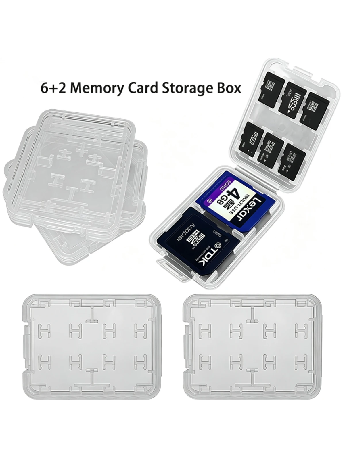 Sd Card Box Tf Sim Memory Card Storage and Protection Box Lightweight Memory Card Box Game Card Storage Box Ns2 Game Tf Card Portable Transparent Storage Box