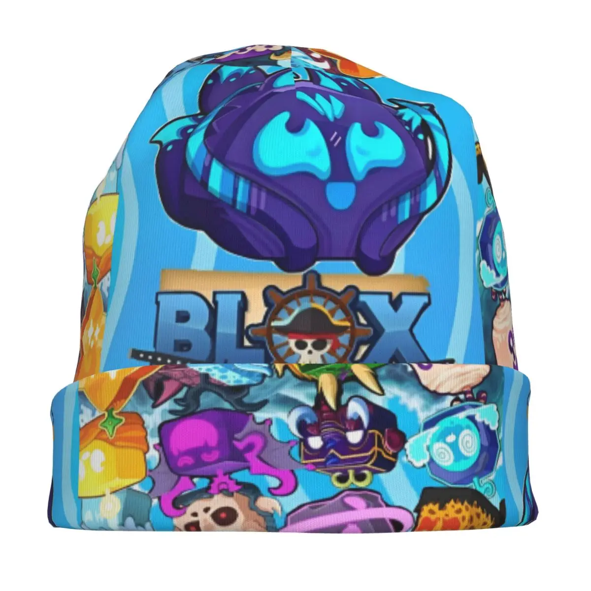 Blox Fruits الألعاب بونيه قبعة عادية الشارع Skullies قبعة صغيرة الرجال المرأة الصيف قبعة ذات الاستخدام المزدوج #3