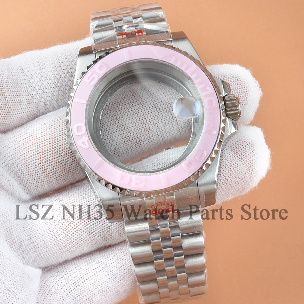 40mm Watch Case 316 Stainless Steel Jubilee Bracelet For Seiko Nh34 Nh35 Nh36 Nh38 Movement 28.5mm Dial YACHT-MASTER Case