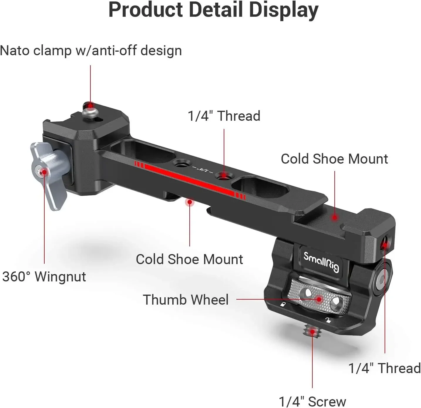

Smallrig Adjustable Camera Monitor Mount with Nato Clamp for RS 2 / Rsc 2 / RS 3 / RS 3 PRO -3026
