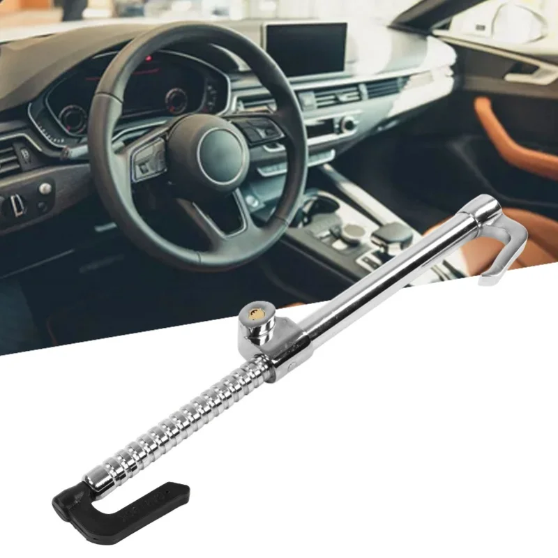Car Steering Wheel Lock Adjustable Quick Locking Strong Strength Safe Universal For Vehicle