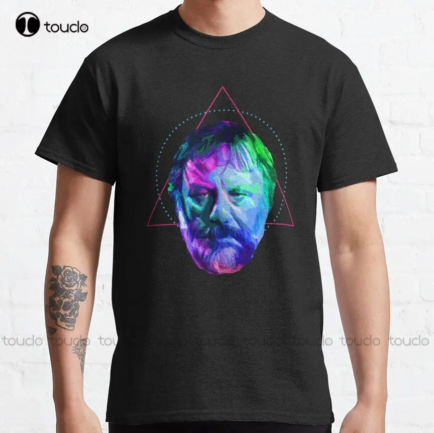 Slavoj Zizek - Colorful Geometric Portrait Classic T-Shirt Sexy Shirts For Women Digital Printing Tee Shirts Xs-5Xl Unisex New