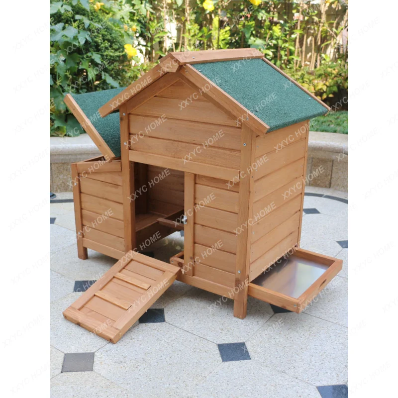 Outdoor Cage Chicken Coop Household Chicken House Teddy Cat Nest Cattery Wood Rabbit Cage Rabbit Nest Small Size Chicken House