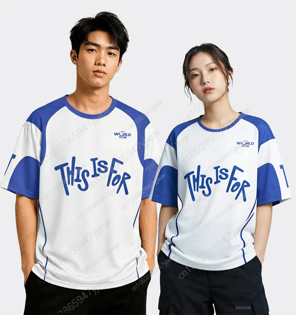 2026 This is for Unisex Jersey Blue White Contrast Fashion Casual Music TeeKPOP Pop Fan Gift Once Summer Men's Women's T-shirts