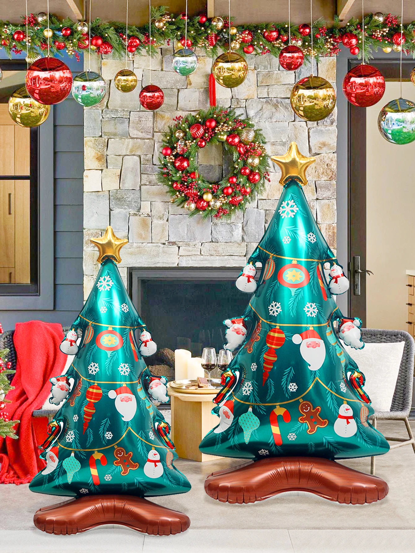 1pc extra large medium size standing Christmas tree shape balloon, Christmas tree theme party, indoor Christmas tree decoration