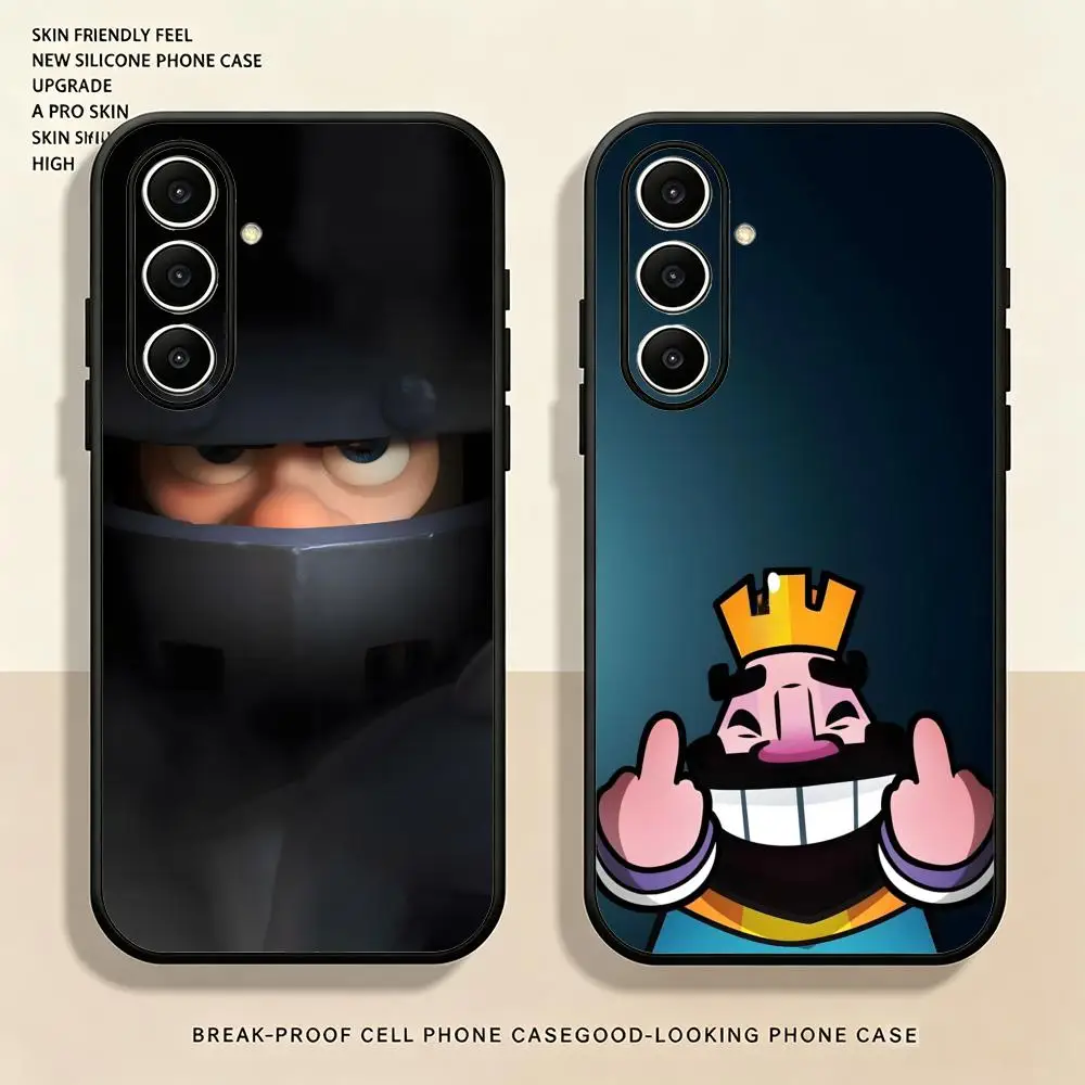 Hot game C-Clash Royalees Phone Case For Samsung Galaxy S26 S25 S24 S23 S22 S21 S20 Plus Ultra Note20 Soft Black