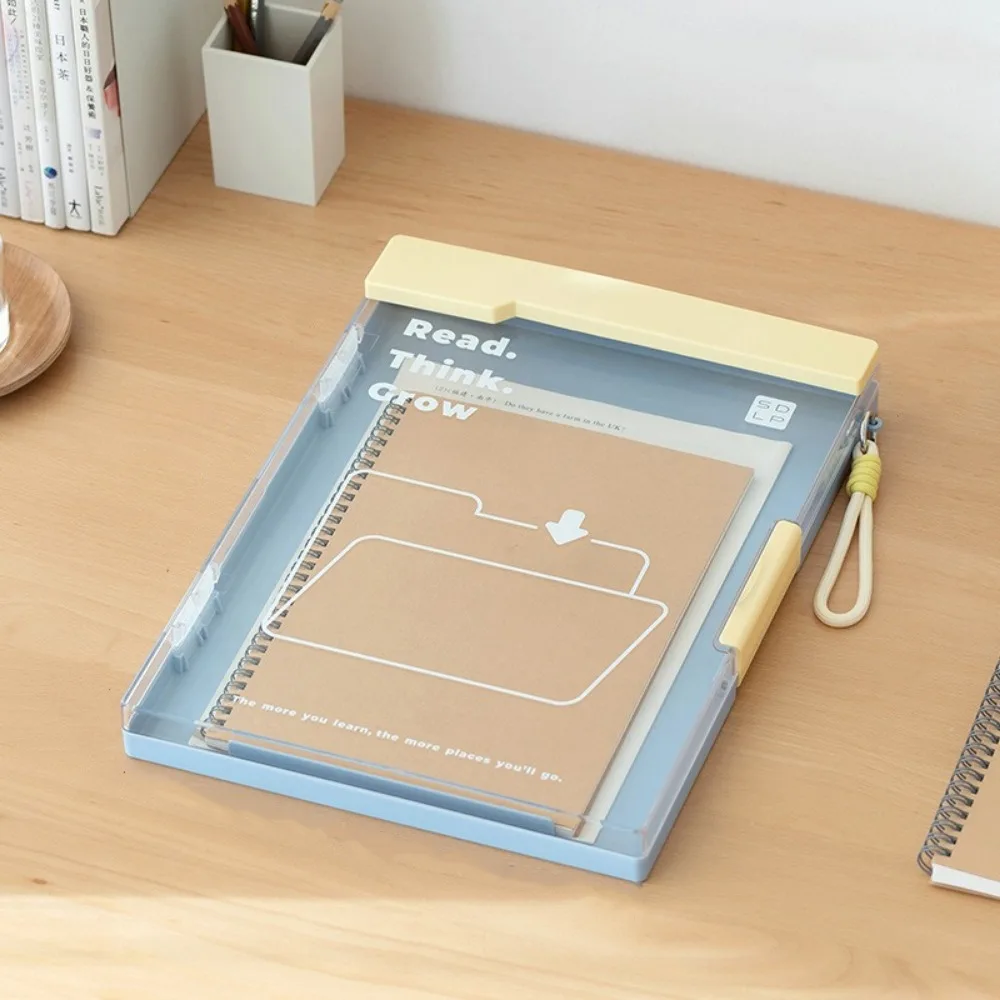 Thickened PP Document Folder Large Capacity Heavy Duty Document Holder Impact-Resistant with Metal Clip Writing Pad Folder