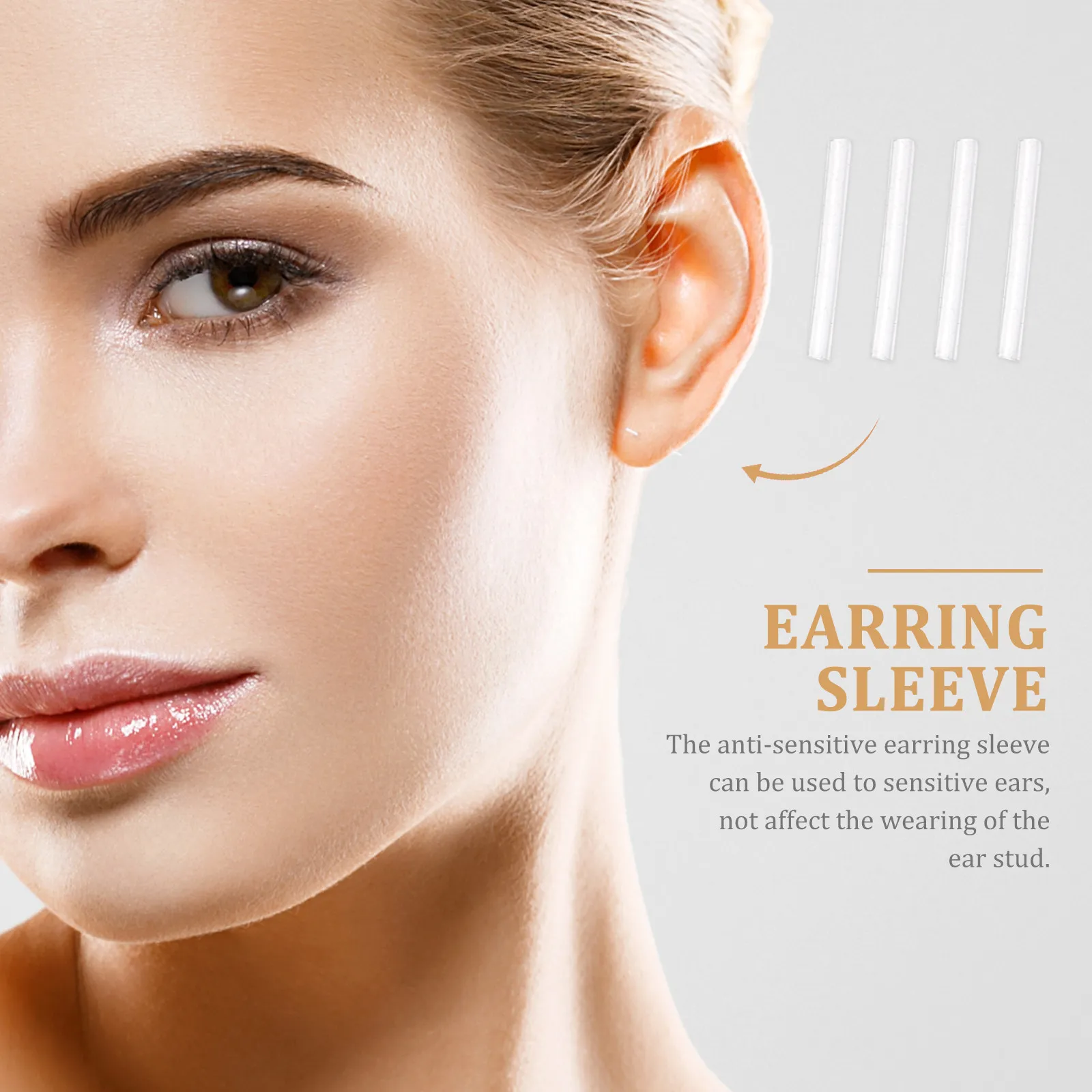50 Pairs Sensitive Earring Sleeve Silicone Covers For Ears Protector Coating Sleeves Earring Sleeves For Sensitive Ears