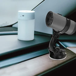 12V Compact Car Heater Suction Cup Holder Warm Air Blower Mount Universal Dashboard Bracket Auto Defroster Phone Magnet Auto